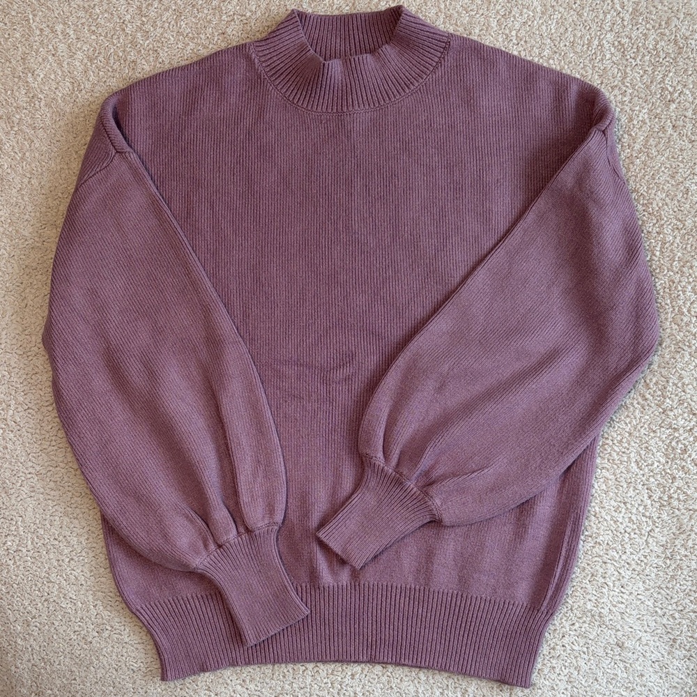 Plum Mock neck Sweater
